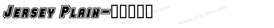 Jersey Plain字体转换